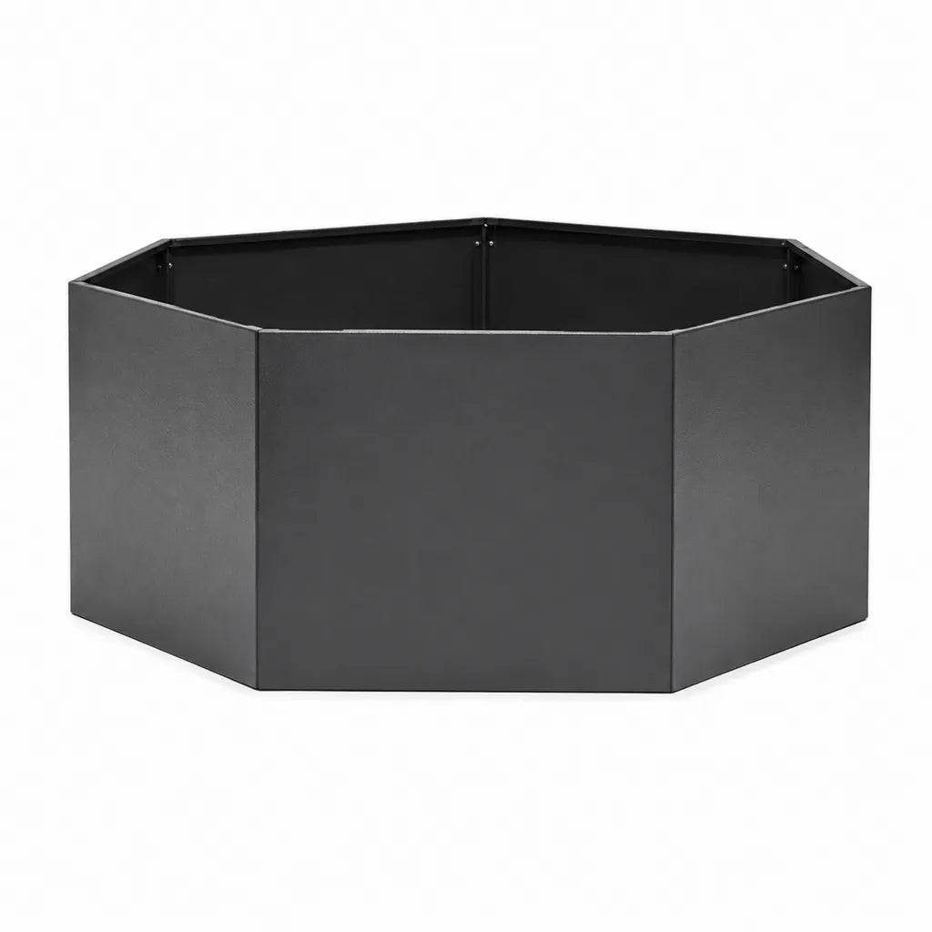 Fioriera rialzata esagonale in acciaio zincato nero 80 x 80 x 40 cm