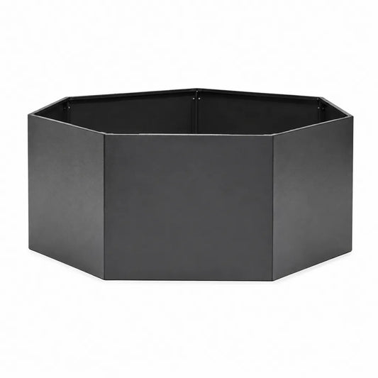 Fioriera rialzata esagonale in acciaio zincato nero 80 x 80 x 40 cm